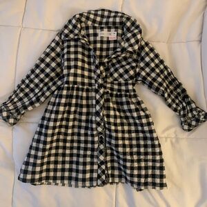 Zara Monochrome Checkered Dress
